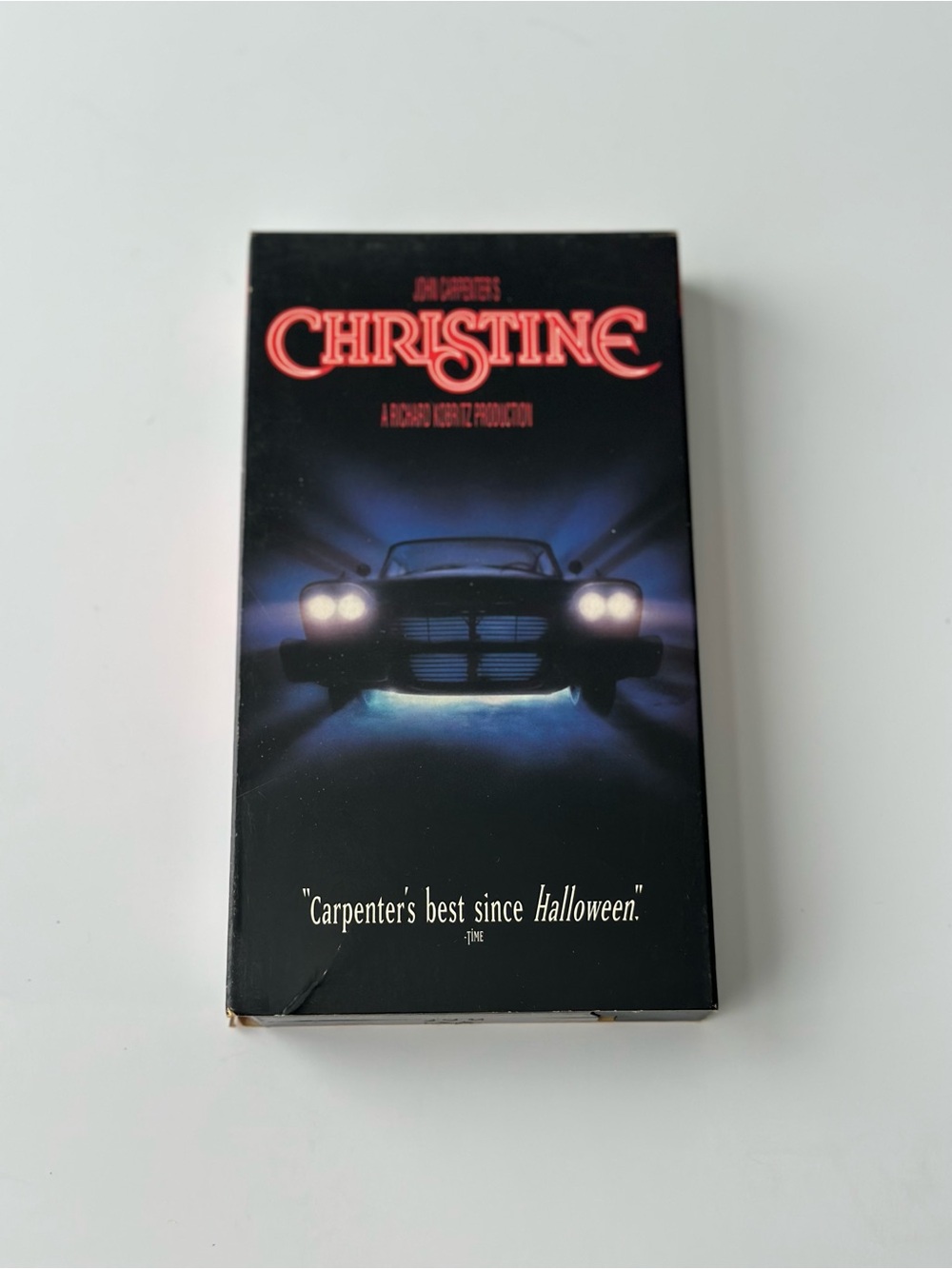Christine VHS Tape - Black with Red Logo